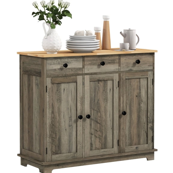 Solid Wood Counter and 3 Drawer Design | Functional in Kitchen and Entry, Provides Workspace
