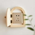 thumbnail image 1 of Solid Wood Cover | Wall-Mounted Switch Plate Protector | Child Proof Electrical Socket Cover | Decorative Frame for Home Safety | 5.7x1.85x0.47 inch, 1 of 6