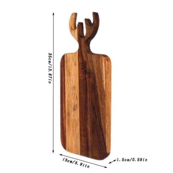 Solid Wood Cutting Board Kitchen Handle Durable Versatile Easy to Clean Safe Food-Safe Ideal for Home Chefs Perfect Gift for Cooking Enthusiasts