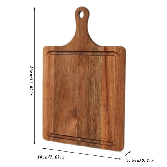 Solid Wood Cutting Board, Kitchen Household Handle Chopping Board, Food Preparation Board, Easy Clean Maintenance Board, Food Safe Grade Chopping Block, Cooking Board For Home Chefs