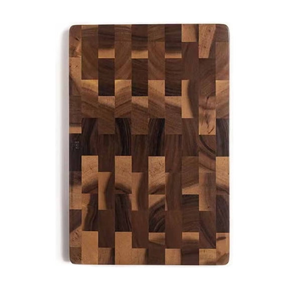Solid Wood Cutting Board, Wood Checkerboard, Geometric Spliced Kitchen Board, Household Chopping Board for & Veggies
