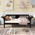 thumbnail image 1 of Solid Wood Daybed with Rails, Daybed Frame, Wooden Slats Support, No Box Spring Needed, Clean Lines Design, 1 of 7