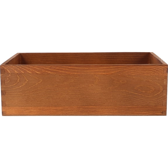 MLINS Small Solid Wood Desktop Box for Storage Use with Minimalist Design Light Brown 7.5x4.5x5 Inches