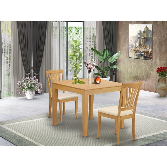 Solid Wood Dinette Set - 2 Dining Chairs & Dining Table - Sleek Design, Elegant & Durable - Perfect for Hosting Guests - High-Quality Craftsmanship