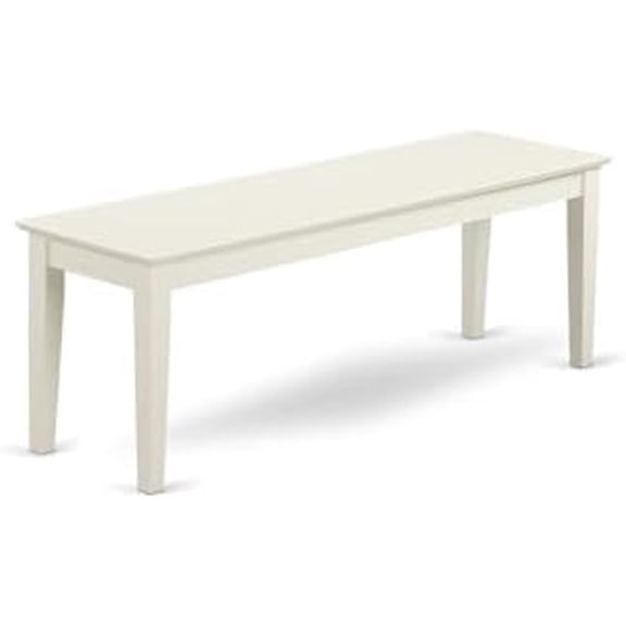 Solid Wood Dining Bench in White Durable Kitchen and Dining Room Bench Stylish Wooden Bench for Dining Table and Kitchen Seating$$Furniture