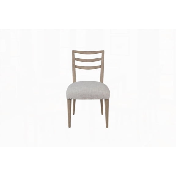 "Solid Wood Dining Chairs - 2-Pack with Sand Finish & Backrest"