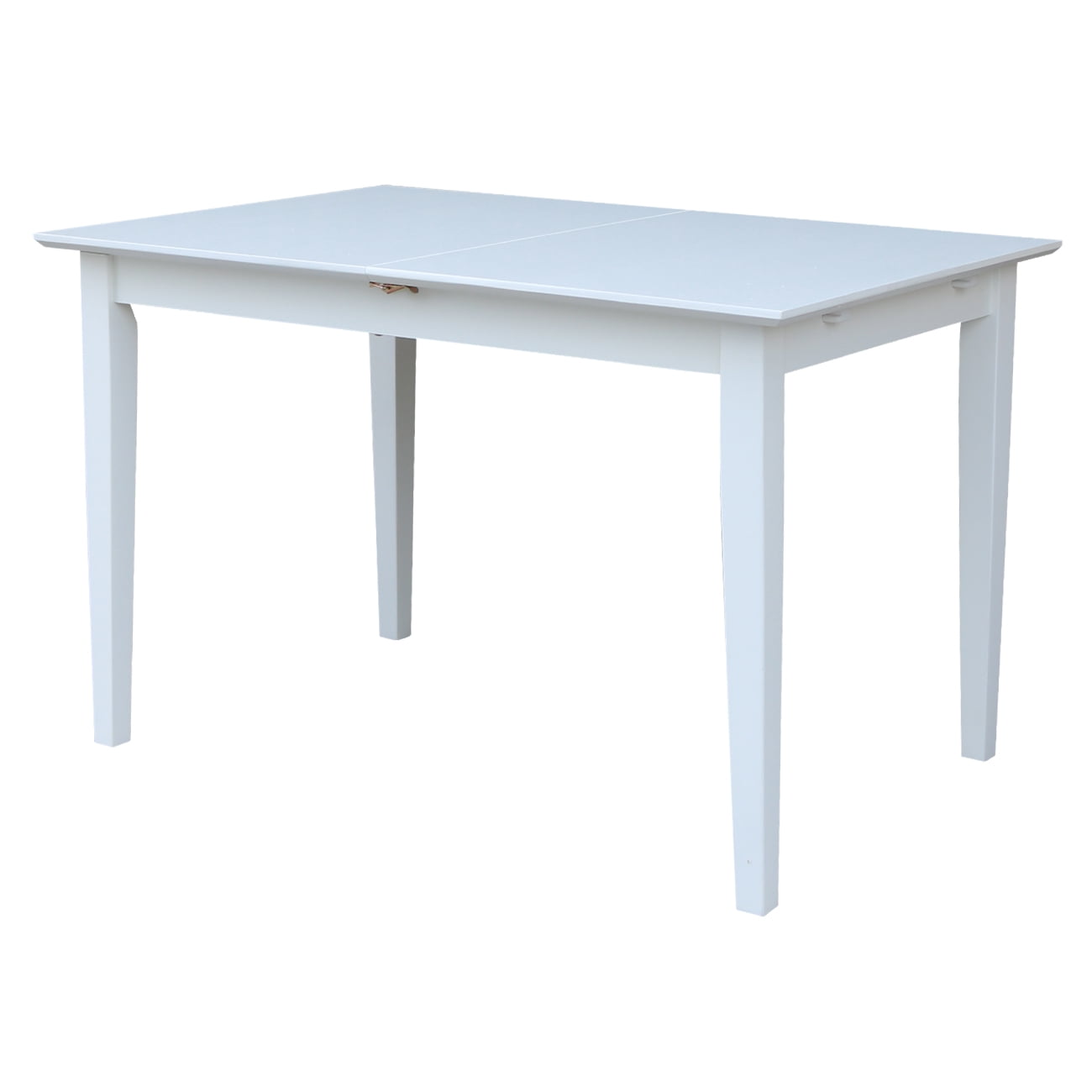 Solid Wood Dining Table with 12" Butterfly Extension - White - Walmart.com