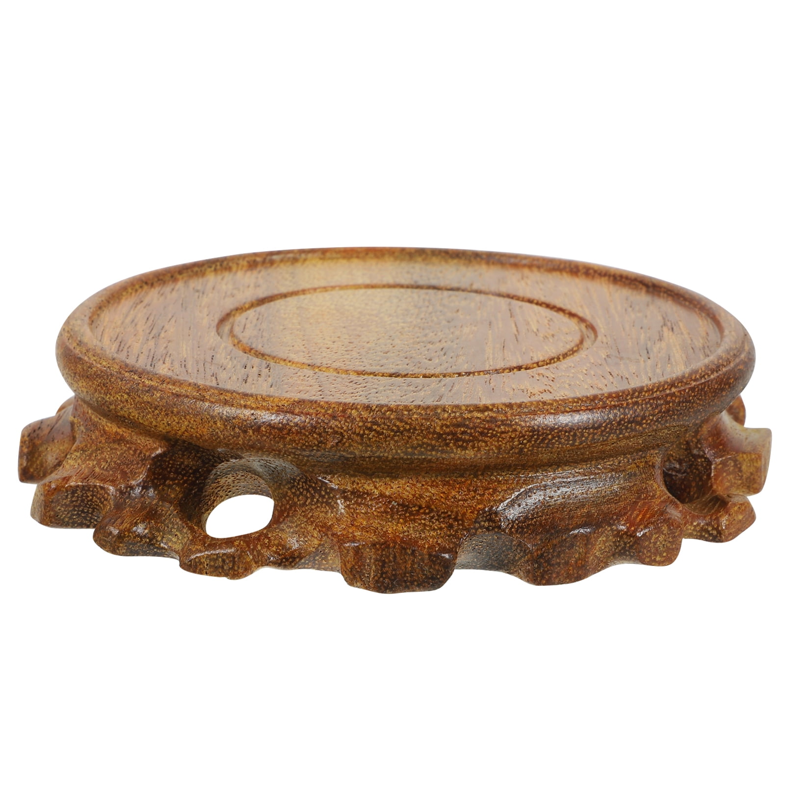 Solid Wood Display Stand Base Pedestal Vase Display Stand Oriental