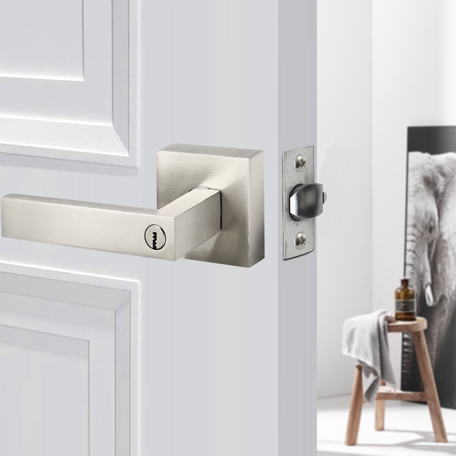Solid Wood Door Lock,Silent Handle Lock,Robust Security,Modern Design ...
