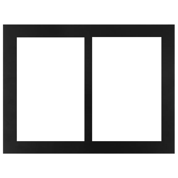 Solid Wood Double 4x6 Picture Frame, Display Two Photos for Wall or Table, Includes Stand and Hanger, Real Glass Front, A Classic Two Opening Collage Frame for Home, Studio, or Gallery Decor, Black