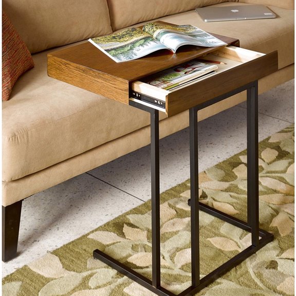 Solid Wood Drawer Pull - Up Table / Can Be Used as Work Desk / Mobile and Practical