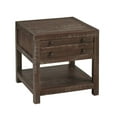 thumbnail image 1 of Solid Wood End Table with One Drawer and One Shelf, Brown - Saltoro Sherpi, 1 of 3