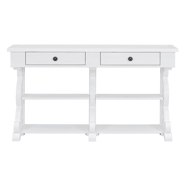 Solid Wood Entryway Console Table, Sideboard Buffet with 2