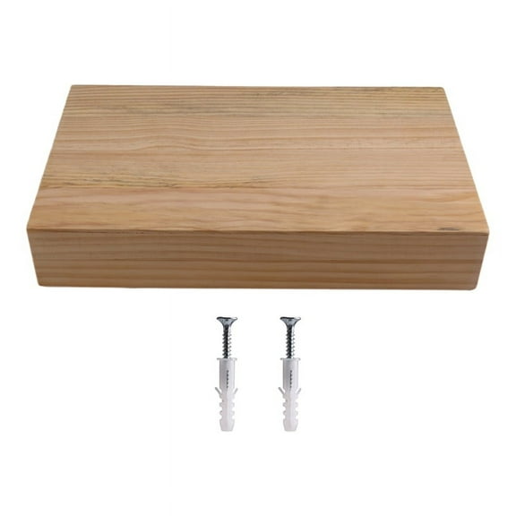 Solid Wood Floating Shelf with Hidden Compartment, Wall-Mounted Storage Rack, Home Decor B