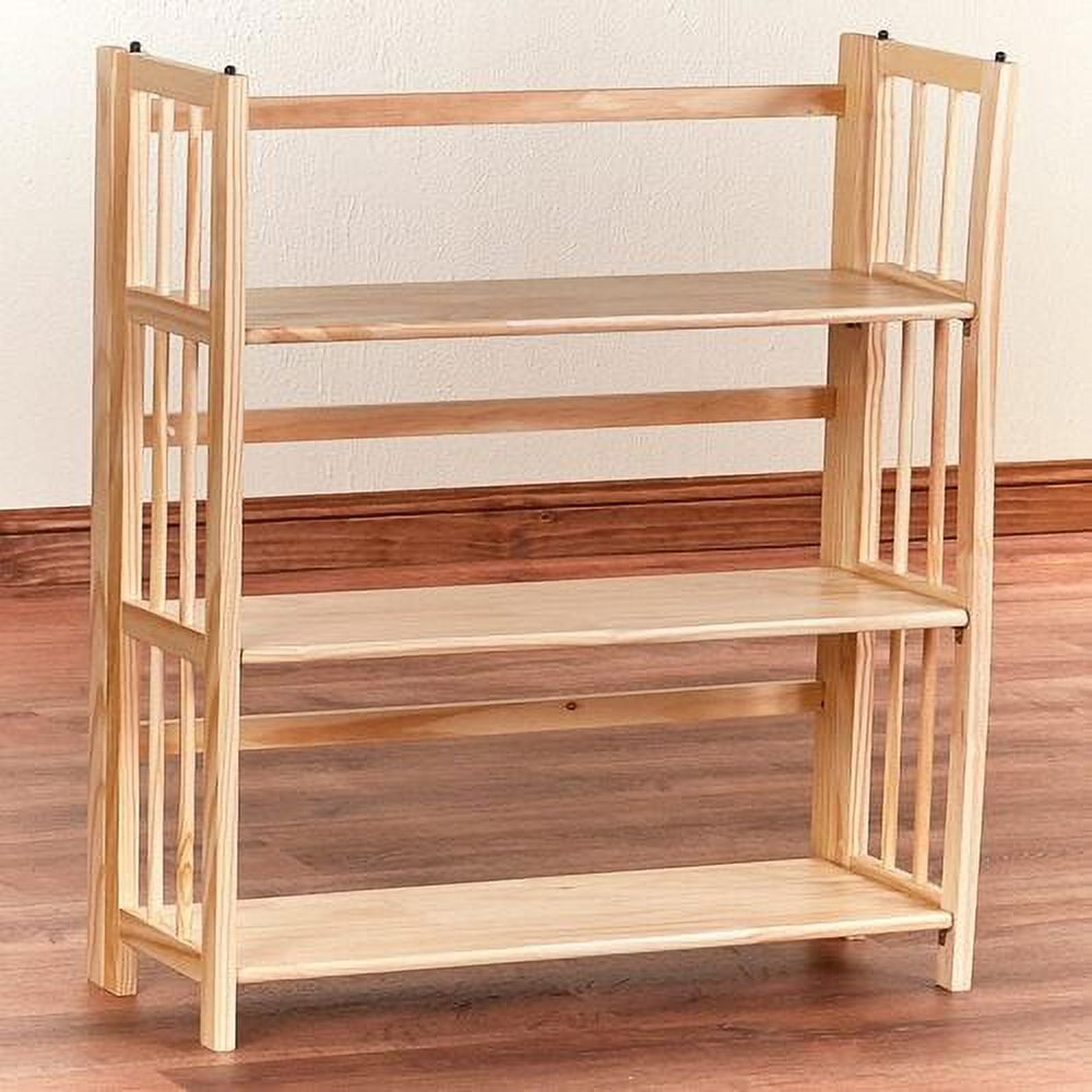 Solid wood folding on sale bookcase