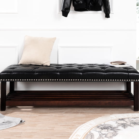 Solid Wood Frame & Birch Legs | For Stable Support | Long - lasting and Stylish Bench