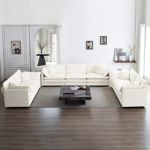 2+2+3 Seater Modular Sofa | For Customized Home Decor, Ensures Comfortable Seating