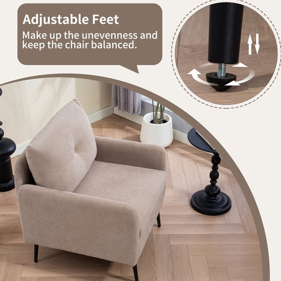 Solid Wood Frame | Multiple Use in Primary Living Areas | Stylish Club Guest Chair