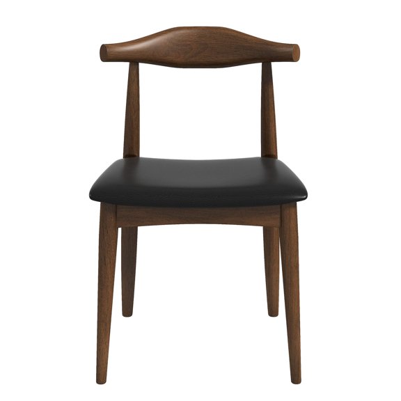 Solid Wood Frame & PU Leather / Dining Chairs for Dining Room with Comfort
