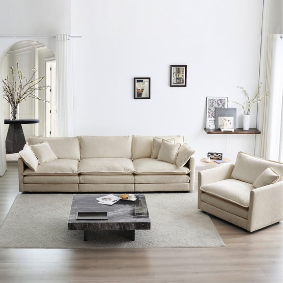 Solid Wood Frame Sofa - Flexible Sofa Combination - Living Area - Inspire Home Design