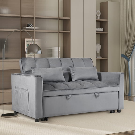 Solid Wood Frame, Stable Structure | Convert to Sleeper Bed Effortlessly | Guarantee Comfort and Durability