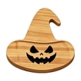 thumbnail image 1 of Solid Wood Halloween Serving Tray, Shaped Rectangular Household Board with Spooky Design, Multipurpose Tea Tray and Chopping Board for Kitchen Party and Table, 1 of 5