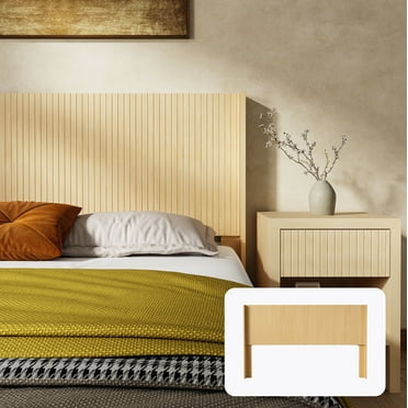 "Mopio Brooklyn Oak Headboard, Queen Size, 62.4"" Wide, Modern