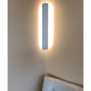 Solid Wood Hover Plank Corner/Wall Accent Light, Plug-In 24"h Almond Finish, by Home Concept