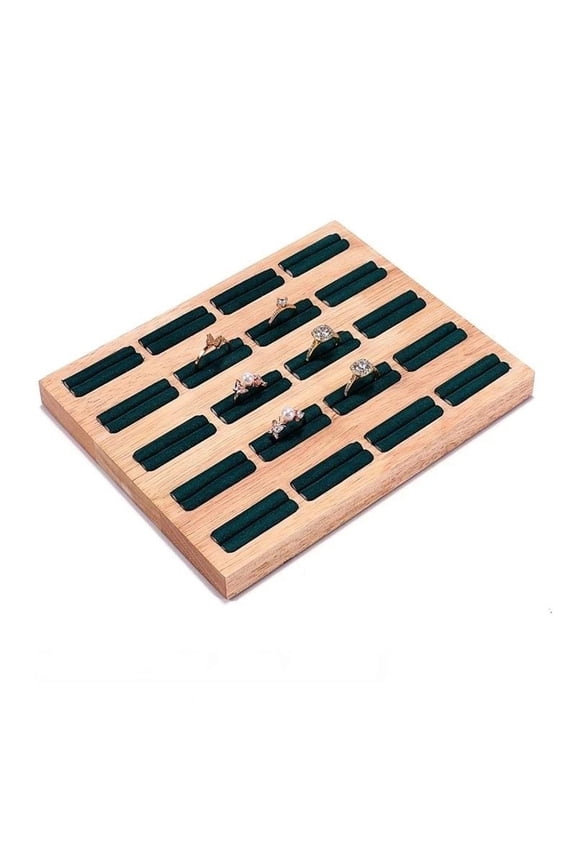 Solid Wood Jewelry Display Tray Ring Earrings Plate Earing Card Jewelry Counter Display Props Rack Jewelry Boxes And Packaging