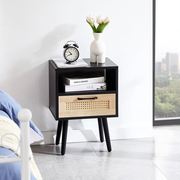Solid Wood Legs for Durability / Multi - use in Various Spaces / Smooth - sliding Drawer