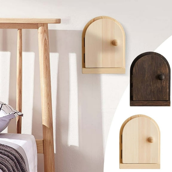 Solid Wood Light Cover Plate with Protective Frame, Wall-Mount Decorative Wooden Guard for Home Decor and Safety