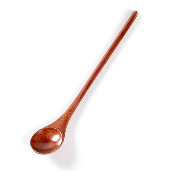 Solid Wood Long Handle Honey Spoon 20cm for Coffee Tea Stirring Kitchen Utensil