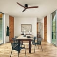 Solid Wood Low Profile Ceiling Fan with Inverted Blades for Silent Operation and Elegant Design