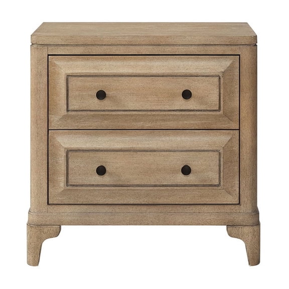 Solid Wood & MDF - 2 Storage Drawers with USB Charging - Bedroom Nightstand - Organized Storage and Easy Charging