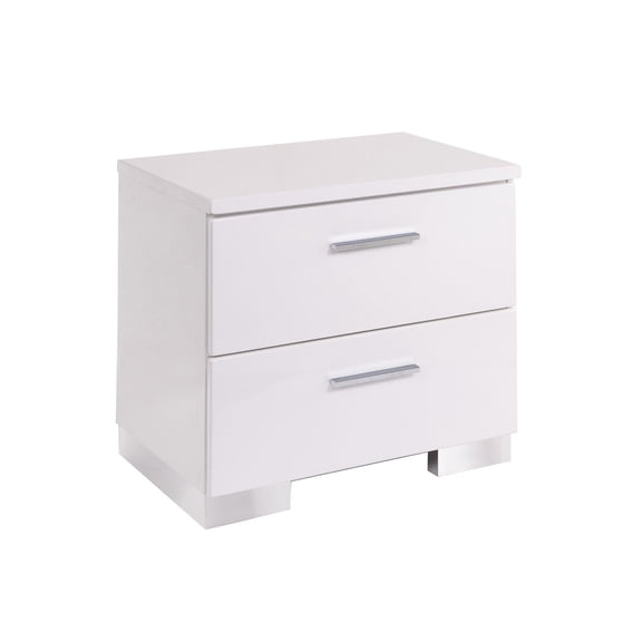 Solid Wood MDF Blend | 2 Drawer Design | Bedroom Use Nightstand