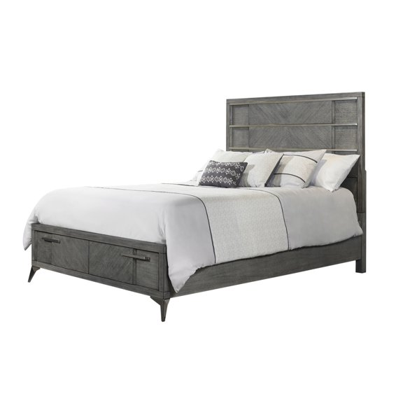 Solid Wood+MDF | Bookmatched veneer & lighted headboard | Bedroom