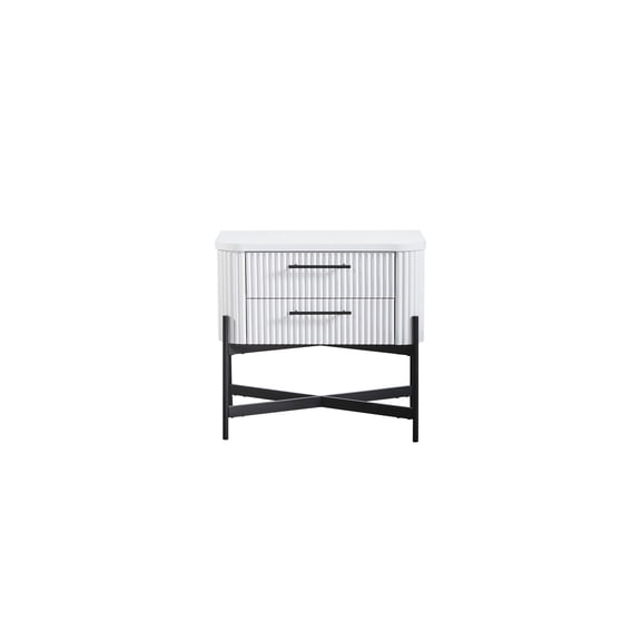Solid Wood+MDF Main Material - Cedar Lined Bottom Drawer - Nightstand - Natural Odor Resistance