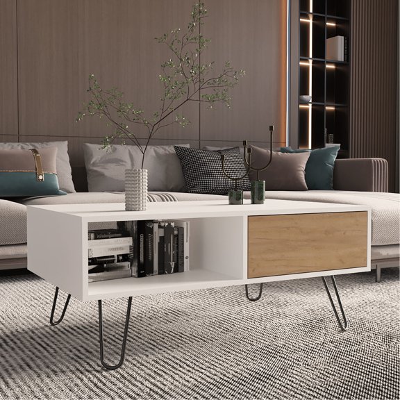 Solid Wood + MDF - Store Small Items and Display Books - Any Living Room - Combine Functionality