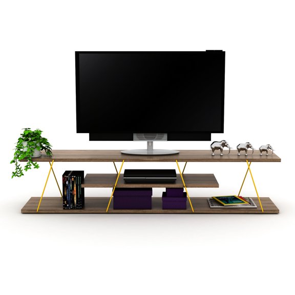 Solid Wood, Metal Cords | Dorm Room, Functional Entertainment Unit