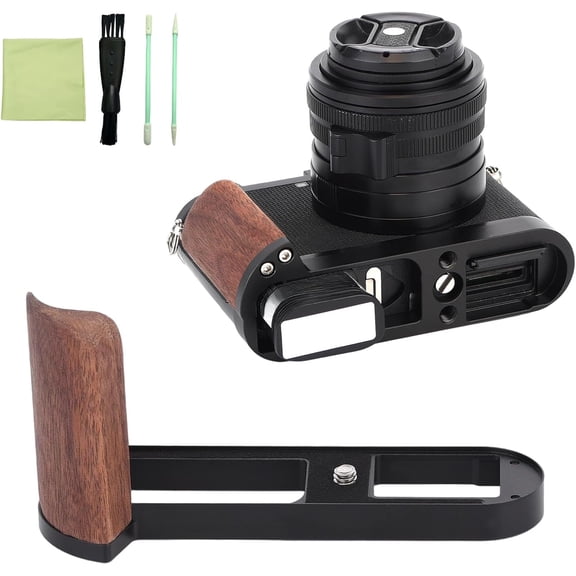 Solid Wood Metal L Bracket for Leica Q2, Arca-Type Quick Release Plate, Tripod Mount Adapter (Walnut)