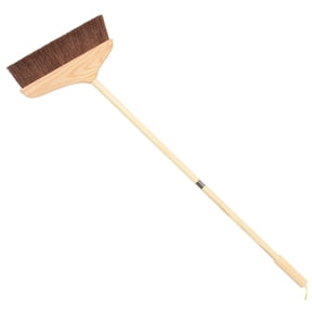 Solid Wood Mountain Palm Broom Long Handle Soft Bristle Cleaning Sweeping Brush Floor Sisal Furniture Dusting (brown) Tool Kitchen Flooring Wiper Office
