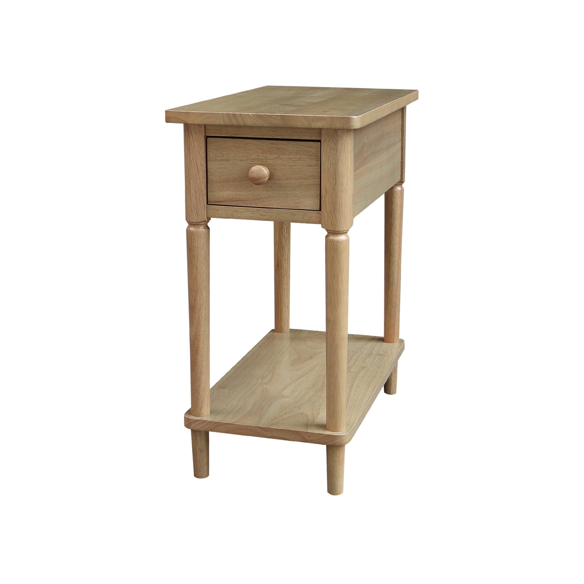 Solid Wood Narrow Side Table, Honey