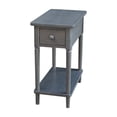 thumbnail image 1 of Solid Wood Narrow Side Table in Heather Gray Antique, 1 of 6