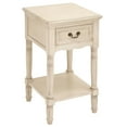 thumbnail image 1 of Solid Wood Night Stand Table-Color:Antiqued white,Material:Wood, 1 of 1