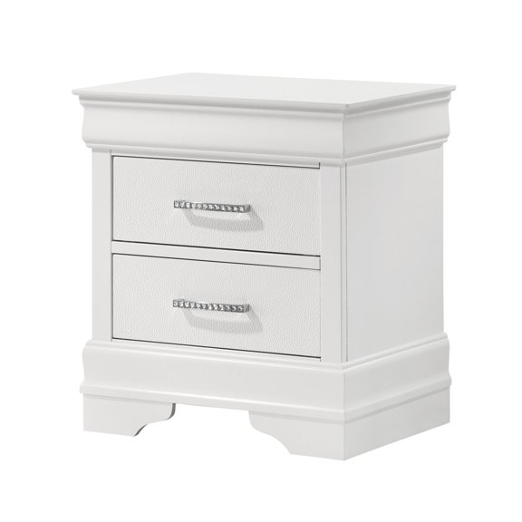 Solid Wood Nightstand | 2 Drawer Storage | Bedroom Decor