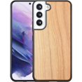 thumbnail image 1 of Solid Wood Phone Case for Samsung Galaxy S22, Luxurious Natural Wood Slim Case with Drop Tested Shockproof Bumper and Camera Lens Protection Cover for Samsung Galaxy S22, MW Cherry, 1 of 16