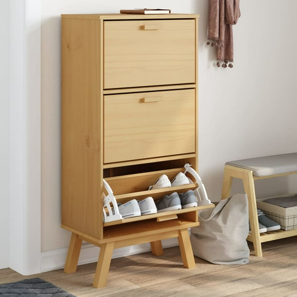 Pine shoe cabinet discount