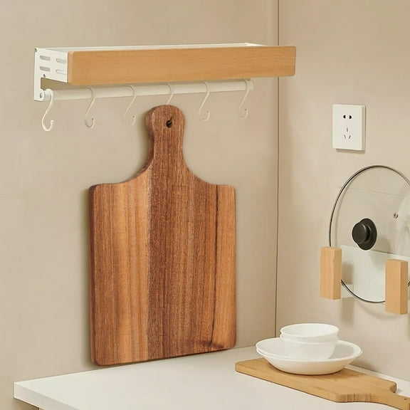 Solid Wood Pizza & Steak Cutting Board - Heavy Duty Chopping Block for Meat, Vegetables, and Serving (B)