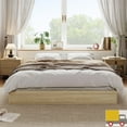 thumbnail image 1 of Solid Wood Platform Bed Frame, Floor-Standing, No Headboard, No Box Spring Needed, Noise-Free, Easy Assembly, Minimalist Modern Design for Small Spaces, Full, Natural, 1 of 8