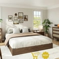 thumbnail image 1 of Solid Wood Platform Bed Frame, Floor-Standing, No Headboard, No Box Spring Needed, Noise-Free, Easy Assembly, Minimalist Modern Design for Small Spaces, 1 of 8